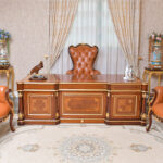 Luxury wood office desk classic italian office desk and office furniture