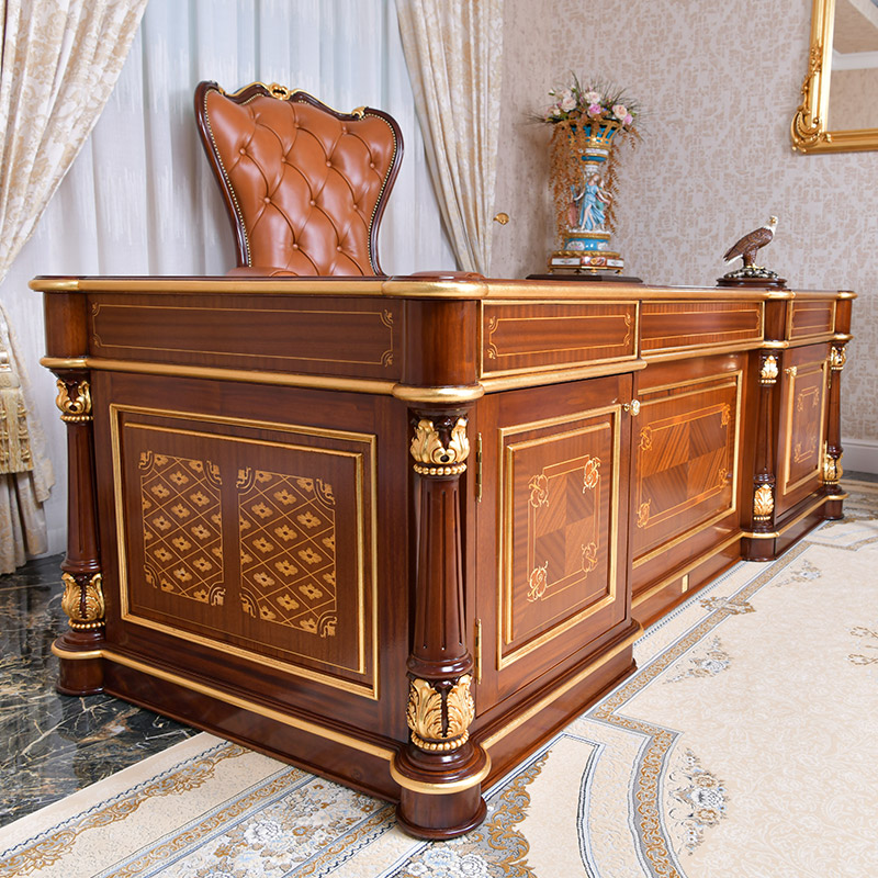 Luxury wood office desk classic italian office desk and office furniture