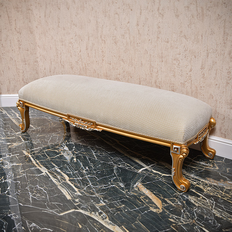 classic design wooden bench made in italy