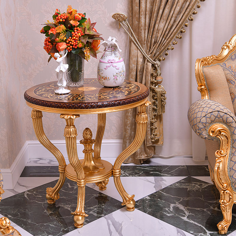 classic luxury round side table made in italy