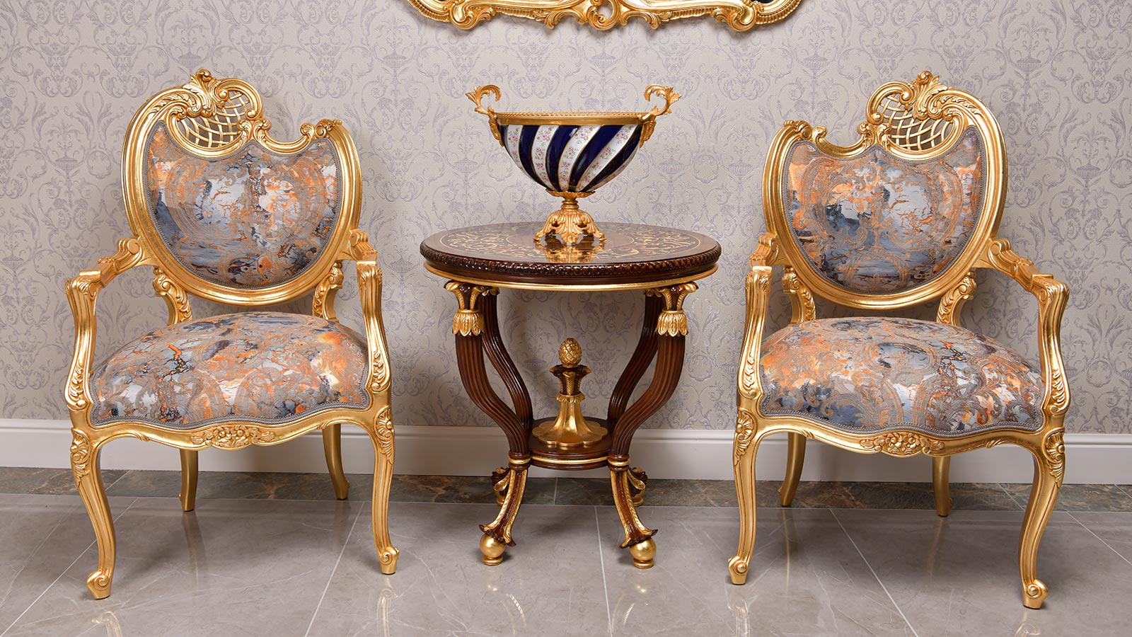 classic design armchair model rococo