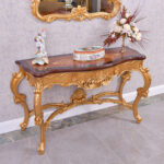 Italian classic luxury design Console Table With Top Wood Inlay