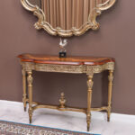 Italian classic luxury design Console Table With Top Wood Inlay