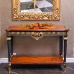 Italian classic luxury design Console Table With Top Wood Inlay