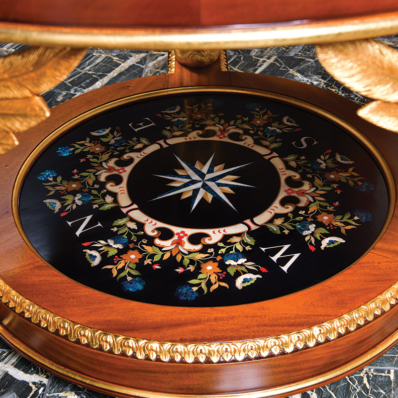 Leone Round Foyer Table & Hall Entrance Round Table